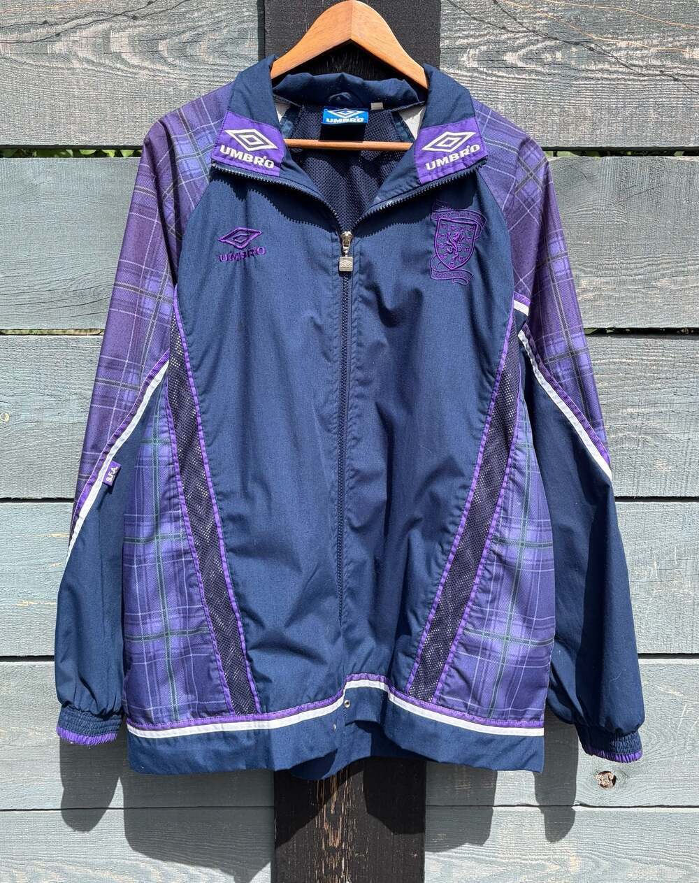 Vintage 1994-1996 Scotland National Team Umbro Tartan Track Jacket